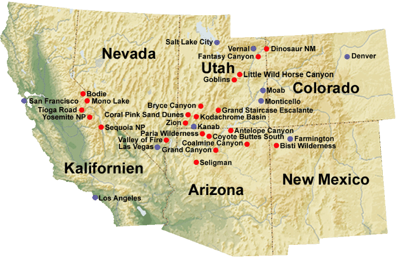 Karte Südwesten 2007